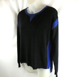 Autumn Cashmere Color Block Sweater 100% Cashmere Crew neck S